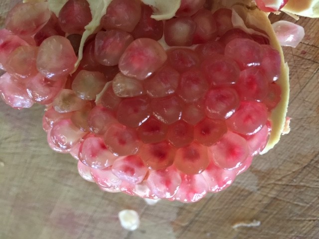 Sweet Pomegranate Arils/Seeds Photo by: Author 2019