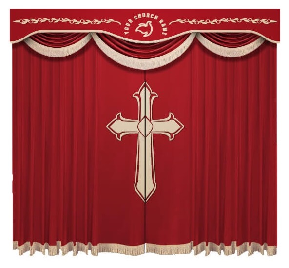  Setra A curtain adorned with a cross separated the sanctuary from the rest of church