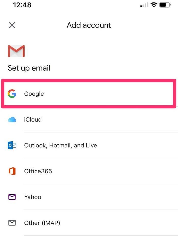 تسجيل الدخول إلى Gmail باستخدام Android