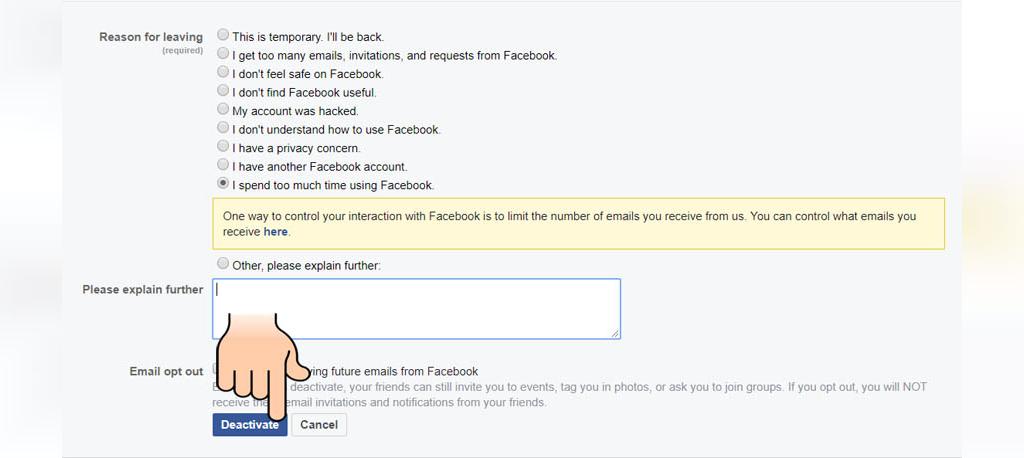 كيفية حذف حساب Facebook