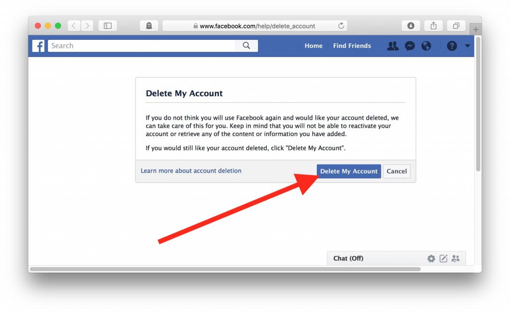 كيفية حذف حساب Facebook نهائيًا