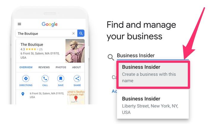  1 تسجيل الأعمال التجارية في خريطة جوجل