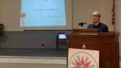 محاضرة الدكتور عبدالله مرقس رابي بعنوان عوامل السلوك الإجرامي