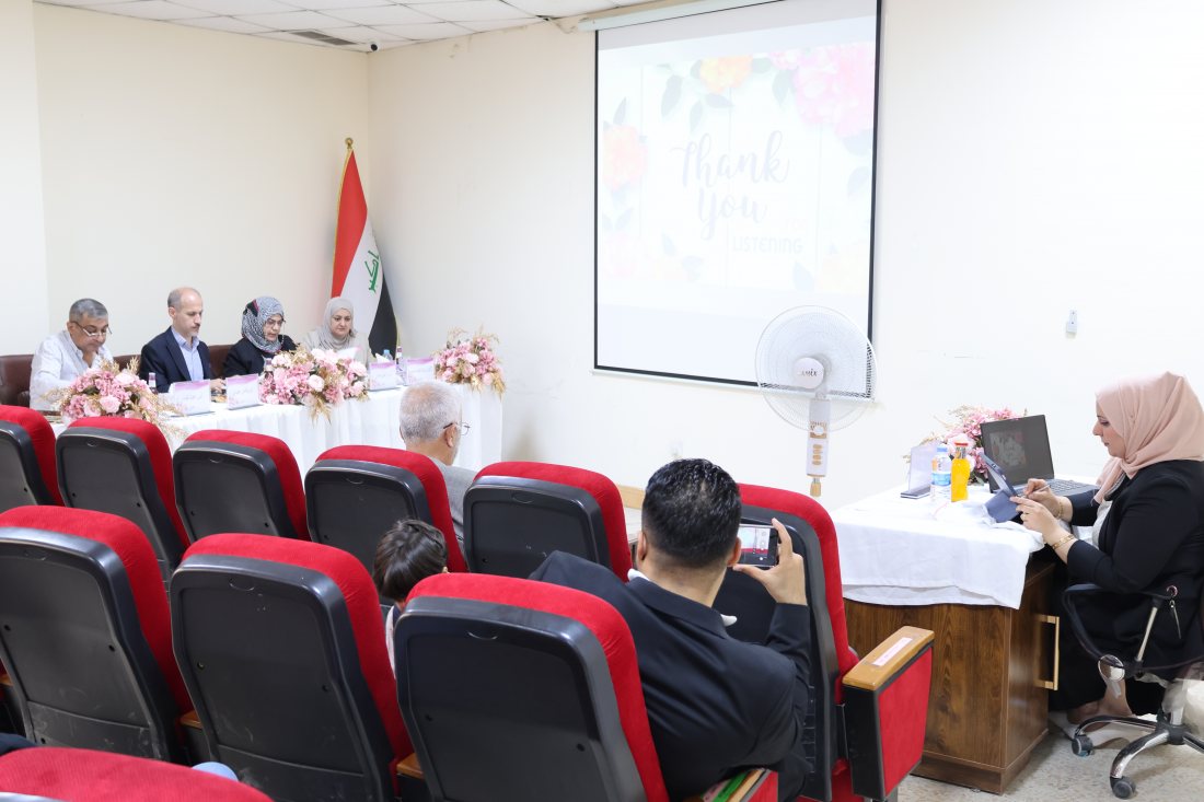 مناقشة بحث بورد في كلية طب المستنصرية حول تقييم أورام الخلايا المغزلية المعدية المعوية مناقشة بحث بورد في كلية طب المستنصرية حول تقييم أورام الخلايا المغزلية المعدية المعوية