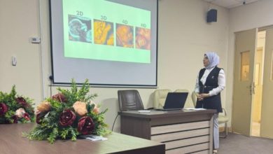 محاضرة علمية في كلية طب المستنصرية عن الجوانب التقنية والطبية في التصوير بالموجات فوق الصوتية محاضرة علمية في كلية طب المستنصرية عن الجوانب التقنية والطبية في التصوير بالموجات فوق الصوتية