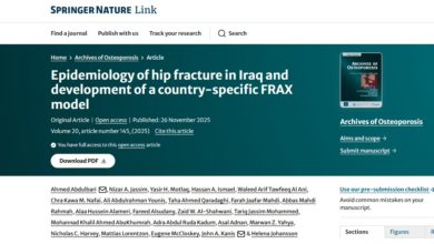 فريق بحثي في كلية طب المستنصرية ينشر بحث علمي مشترك حول علم الأوبئة لكسر الورك في مجلة عالمية رصينة فريق بحثي في كلية طب المستنصرية ينشر بحث علمي مشترك حول علم الأوبئة لكسر الورك في مجلة عالمية رصينة