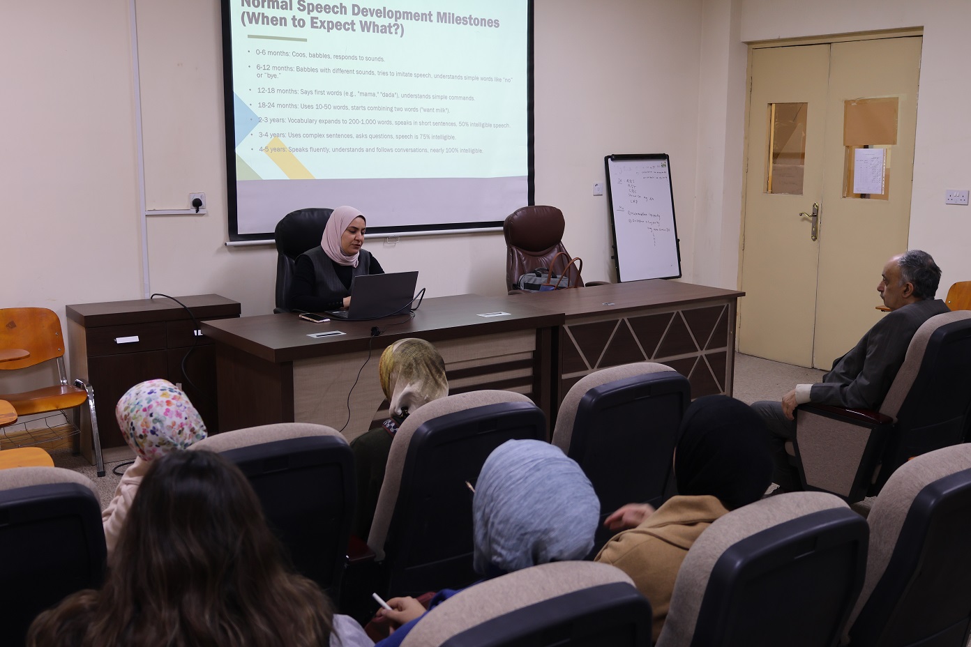 محاضرة علمية في كلية طب المستنصرية عن تأخر النطق لدى الأطفال محاضرة علمية في كلية طب المستنصرية عن تأخر النطق لدى الأطفال